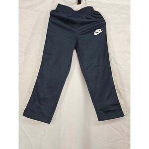 Nike Kids Navy Blue White Side Stripe Track Pants 3T Athletic Joggers Sweatpants
